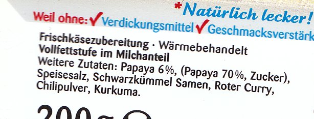 Papaya ist auch nur zu 70% Papaya