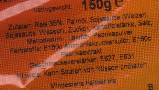 Zutatenliste