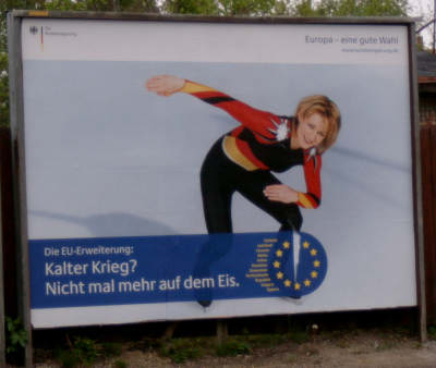 EU-Werbung mit Claudia Pechstein