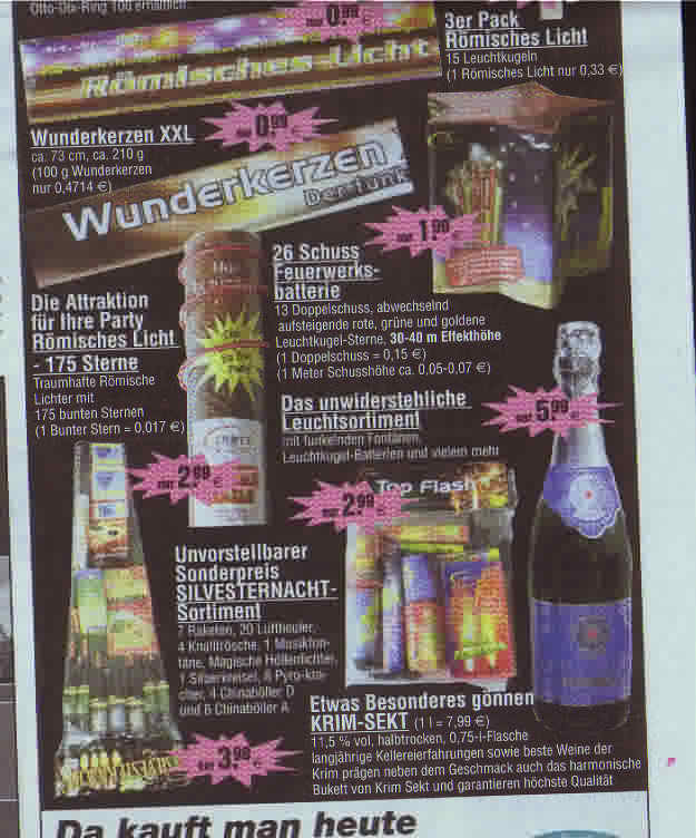 Silvesterwerbung