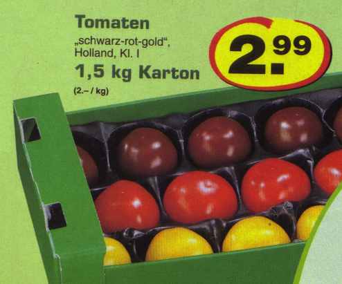 Schwarz-Rot-Goldene Tomaten