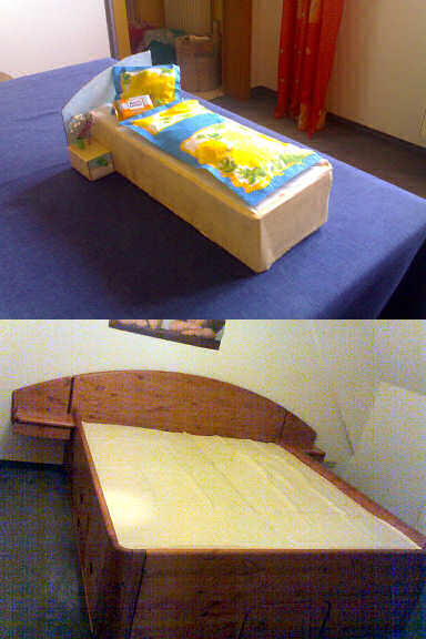 unser neues Bett (das untere)