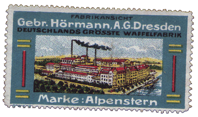 Werbemarke von H&ouml;rmanns Waffelfabrik